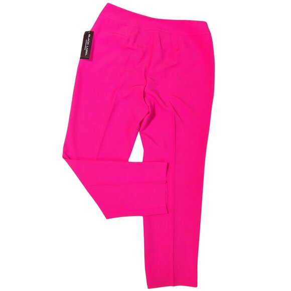 Black Label by Evan-Picone Pink Perfection Straight-Leg Crepe Pants Size 12 NWT - Picture 7 of 11